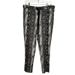 Mango Trendy Neutral Snake Print Relaxed Pants